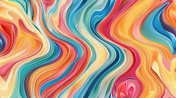 Colorful abstract background with wavy lines photo