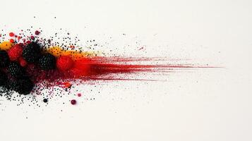 Vibrant Red Raspberry and Blackberry Burst Abstract Food Art Background photo