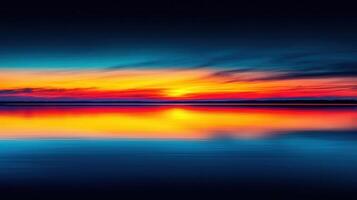 Vibrant Sunset over Calm Lake Water Reflecting Colorful Sky Dramatic Sky Colors Nature photo
