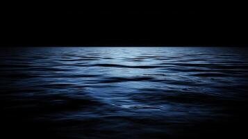 Dark Blue Ocean Water at Night Serene Seascape Tranquil Nighttime Water Surface photo