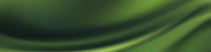 Abstract green flowing silk background. vector
