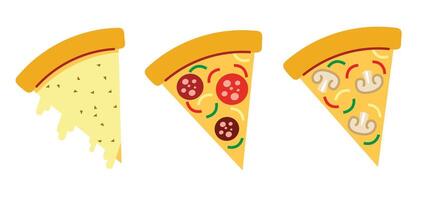 Pizza Slices with Toppings Illustration vector