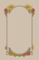 ornamental frame in art nouveau style vector