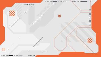 Abstract orange and grey retro futuristic and sci-fi background with cyberpunk style design vector
