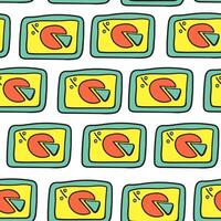 seamless pattern with graphic on screen vector