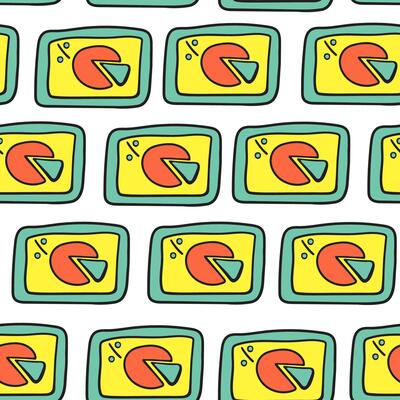 seamless pattern with graphic on screen