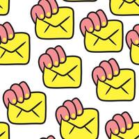 seamless pattern with mail icon vector