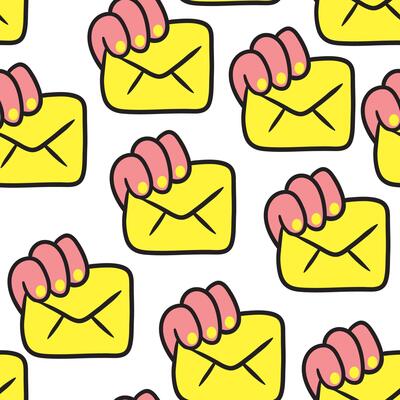 seamless pattern with mail icon