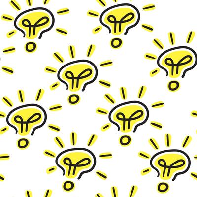 seamless pattern with idea icon