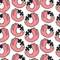 seamless pattern with puzzle in hand vector