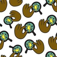 seamless pattern with searching icon vector