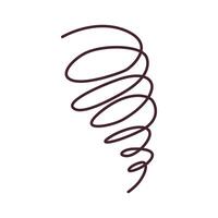 Stylized tornado symbol representing storm, wind, and extreme weather. Perfect for forecasts, meteorology, climate reports, and disaster warnings. vector
