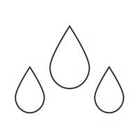 Raindrops symbolizing rain, moisture, and wet weather. Ideal for forecasts, climate reports, and seasonal designs. vector