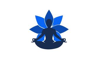 Meditation With Flower Background vector