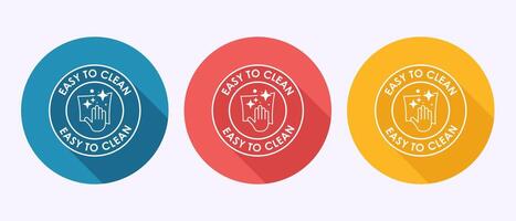 Easy cleaning icon design illustration. Clean surface icon sign in shadow button design vector