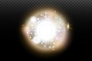 a glowing light with a star in the center vector