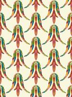 a colorful, pattern with leaves and flowers vector