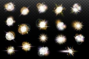 a set of different light effects vector