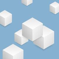 Bright tech geometric background with cubes vector