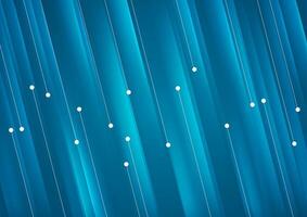 Blue tech stripes background and circuit board lines vector