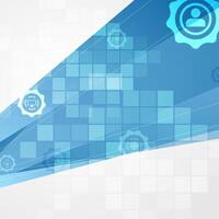 Abstract blue tech communication background vector