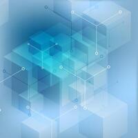 Hi-tech abstract geometric blue background vector