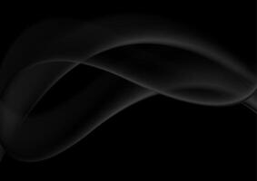 Abstract smooth black wavy abstraction vector