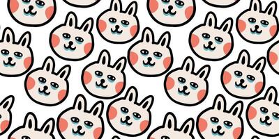 seamless pattern with japanees dog as horizontal background vector