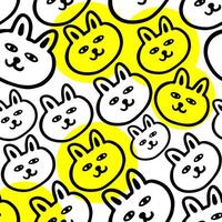 seamless pattern with dog vector