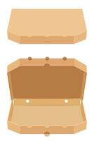 cardboard pizza box icon illustration isolated on background vector