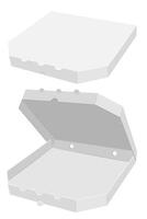 cardboard pizza box illustration isolated on background vector