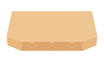 cardboard pizza box cartoon icon illustration isolated on white background vector