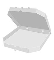 cardboard pizza box illustration isolated on white background vector