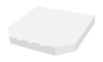 cardboard pizza box cartoon illustration isolated on background vector