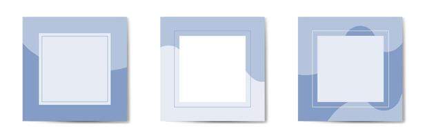 Square editable template for social media posts, minimalistic background design vector