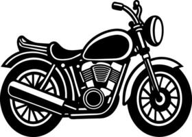 a black and white illustration of a motorcycle vector