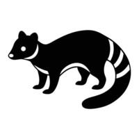 Stylized civet silhouette for wildlife and nature-themed creative projects vector