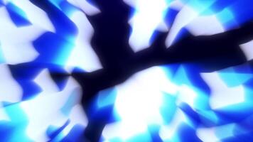 Centered rays of light on a dark background. Animation of sky light from the center with a radial flickering, shining glare light. video