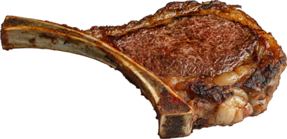 steak with bone on transparent background png