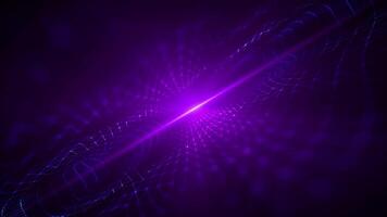 Abstract digital dynamic particle waves with light motion lights background, data flow, cyber technology. futuristic cyber world scene, sci-fi grid, technological glowing surface, neon night scene video