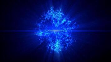 Abstract scene of futuristic cyber world with plexus sphere, sci-fi background, neon night scene, digital science background 4K animation, seamless loop, virtual reality and network connection concept video