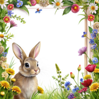 cartoon style border with square frame is isolated on transparent background png