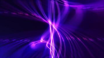 Abstract rotating surface made of particles. High-tech colored spiral. Rotating twirl background video