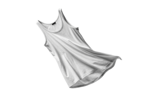 plain white tank top is displayed, showcasing its soft fabric and casual style, perfect for summer wear or layering png