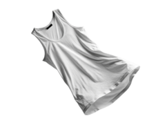 plain white tank top, lightweight and casual, perfect for summer wear or layering. Its simple design makes it versatile for various outfits png
