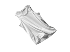 plain white tank top made of soft fabric, perfect for casual wear or workouts, showcasing simple and versatile design png