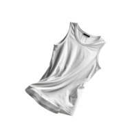 plain white tank top, soft fabric, casual style, laid flat, showcasing its smooth texture and simplicity, perfect for layering or summer wear png