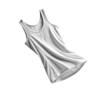 simple and elegant white tank top, showcasing its soft fabric and casual style, perfect for layering or wearing alone png