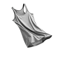 Light gray tank top with relaxed fit, perfect for casual wear or layering. This versatile piece is ideal for various occasions png