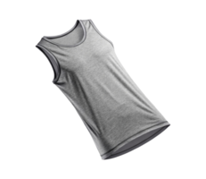 Light gray tank top made of soft fabric, perfect for casual wear or workouts, showcasing simple and stylish design png